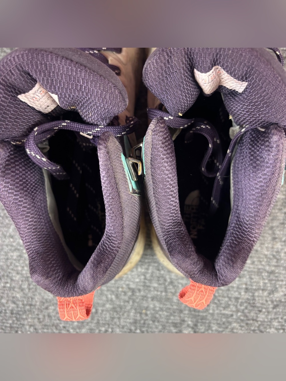 THE NORTH FACE Women Vectiv Exploris Mid Futurlight Hiking Boots Grey/Purple 7.5 - Picture 10 of 10